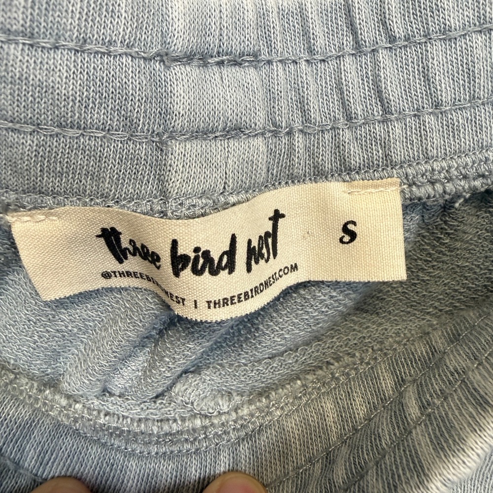 Three Bird Nest Size Small Sweatpants Gray Cotton Relaxed Cozy Baggy Loungewear - Picture 6 of 10